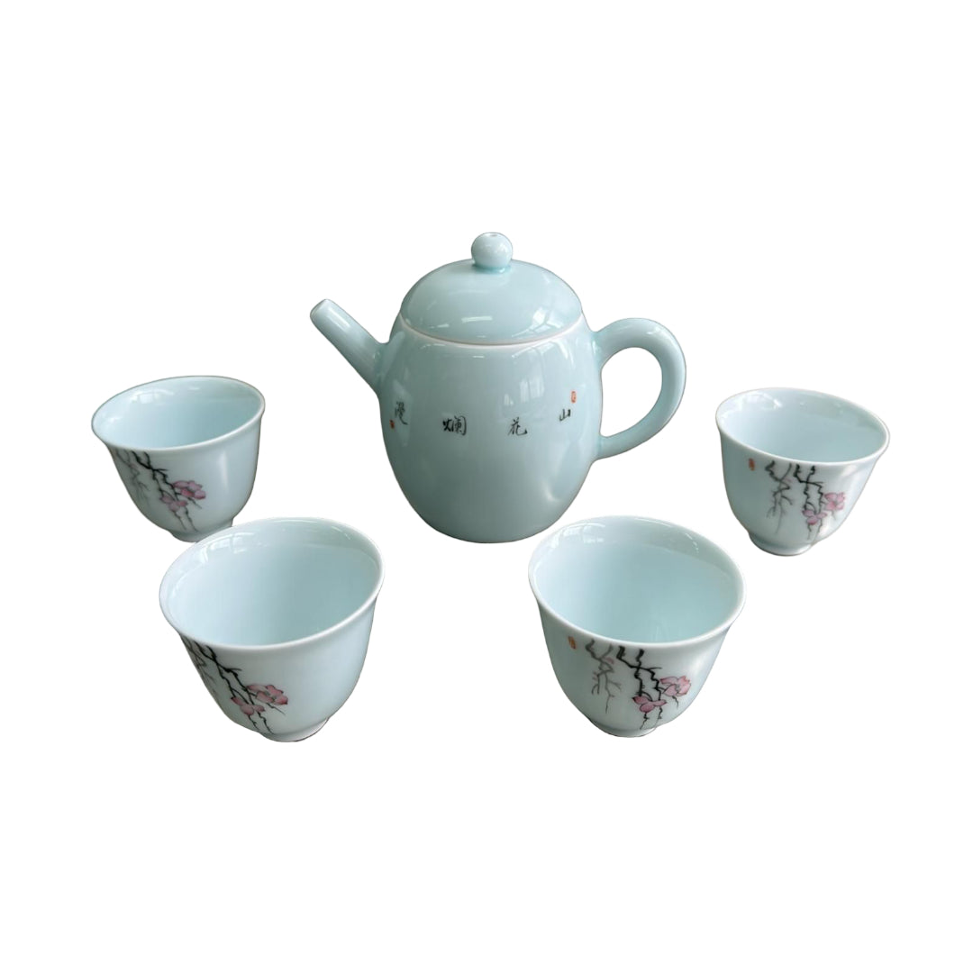 山花爛漫茶具套裝 (一壺四杯)