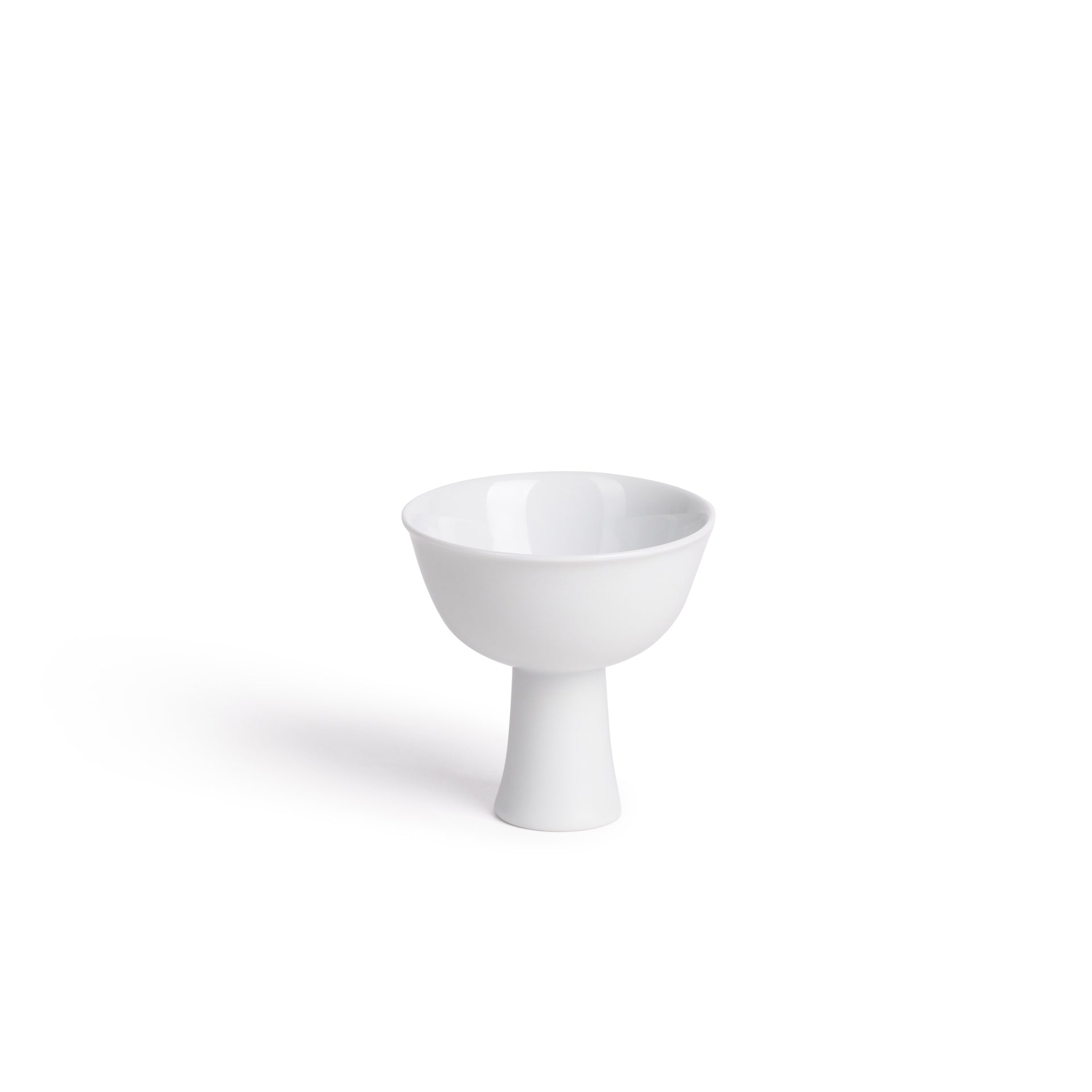 啞光月白釉仿古高腳杯