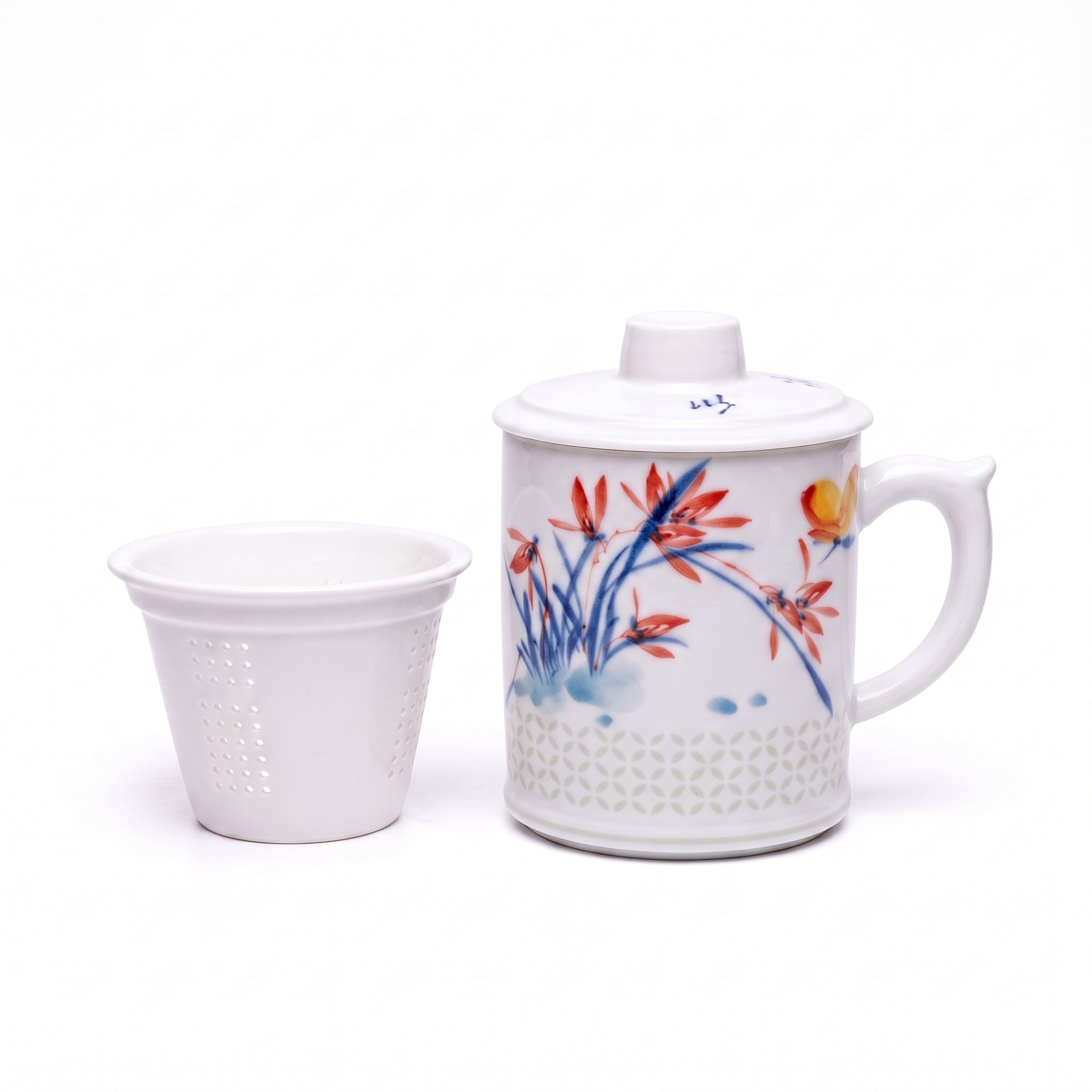 花蝶茶隔杯