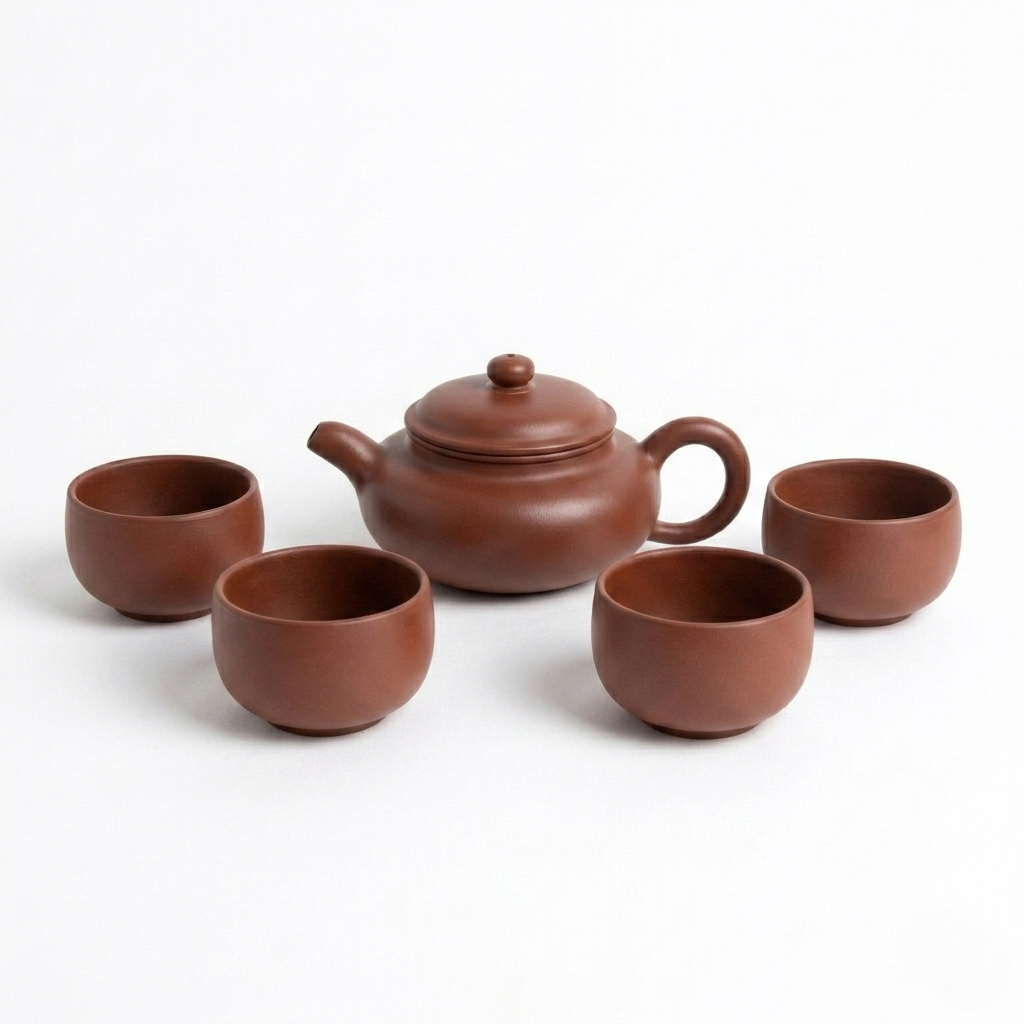 仿古紫砂茶具套裝 (一壺四杯)