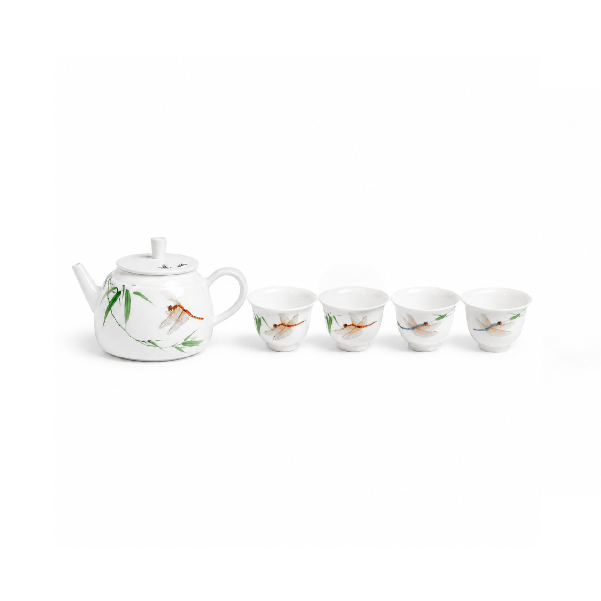 Soaring to the Skies Teaware Set (Teapot with Four Tea Cups)