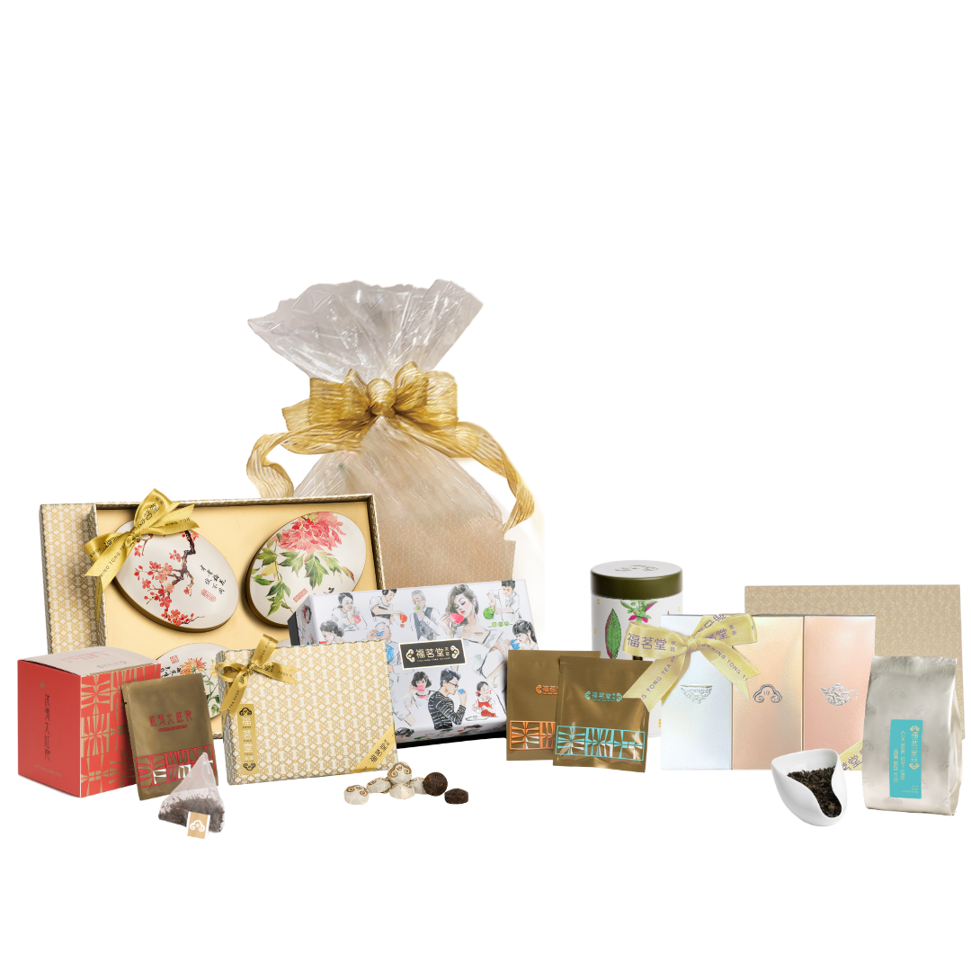 CNY Flower & Butterfly Tea Gift Basket