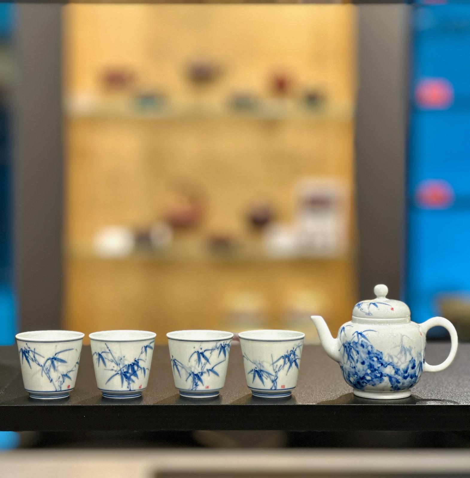 墨竹清風茶具套裝 (一壺四杯)