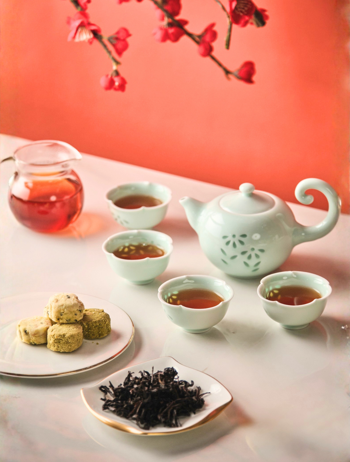 鳳凰茶具套裝 (一壺四杯)